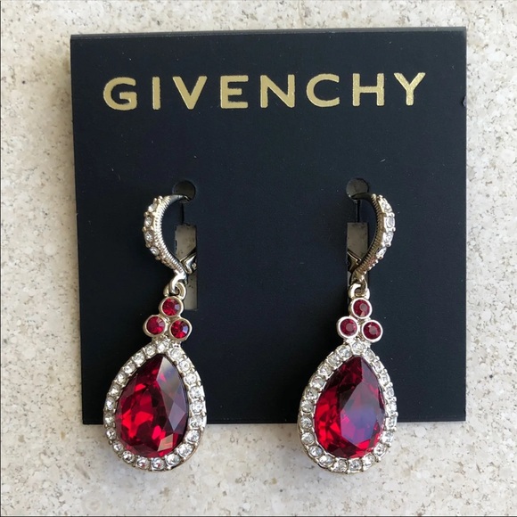 Givenchy Red Stone Drop earrings - Picture 2 of 7